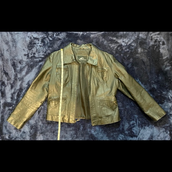 L ZLC Collections Black Real Leather jacket - Picture 3 of 8